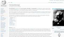 
							         Chromotherapy - Wikipedia								  
							    