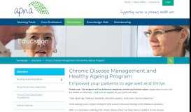 
							         Chronic Disease Management and Healthy Ageing Program								  
							    