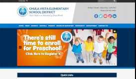 
							         Chula Vista Elementary School District: Home								  
							    