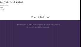 
							         Church Bulletin - Winsted Holy Trinity Parish & School								  
							    