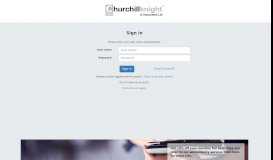 
							         Churchill Knight & Associates Ltd. - Client Web Portal								  
							    