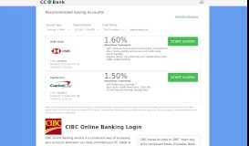 
							         CIBC Online Banking Login - CC Bank								  
							    