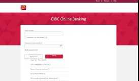 
							         CIBC Online Banking: Sign on								  
							    