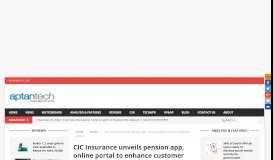 
							         CIC Insurance unveils pension app, online portal to enhance customer ...								  
							    