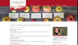 
							         Cider and Apple Organizations and Info - Foggy Ridge Cider								  
							    