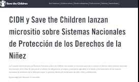 
							         CIDH y Save the Children lanzan micrositio sobre Sistemas ... - PASC								  
							    