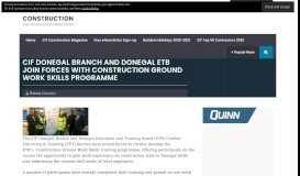 
							         CIF Donegal Branch & Donegal ETB join forces on construction jobs ...								  
							    