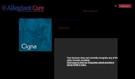 
							         Cigna - Allegiant Care								  
							    