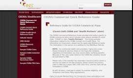 
							         CIGNA Commercial Quick Reference Guide - Health Network Solutions								  
							    