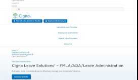 
							         Cigna Leave Solutions - FMLA, ADA, PFL | Cigna								  
							    