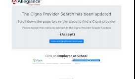 
							         Cigna Provider Search - Allegiance								  
							    
