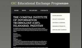
							         (CIIT), Islamabad, Pakistan - OIC Educational Exchange Programme								  
							    