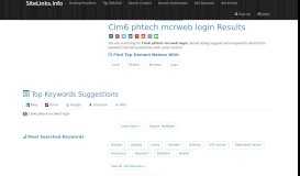
							         Cim6 phtech mcrweb login Results For Websites Listing								  
							    