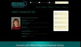 
							         Cindy Handler, MD - Milford Regional Physician Group								  
							    