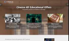 
							         Cinema 4D Educational Offers								  
							    