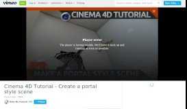 
							         Cinema 4D Tutorial - Create a portal style scene on Vimeo								  
							    