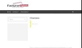 
							         Cinemex - Facturación en línea > Facturar Tickets > XML y PDF								  
							    