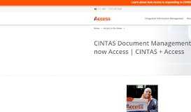
							         CINTAS Document Management is now Access | CINTAS + Access ...								  
							    