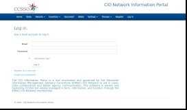 
							         CIO Network Information Portal: Log in								  
							    