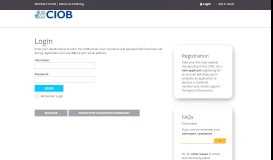 
							         CIOB Portal > Site Access > Login								  
							    