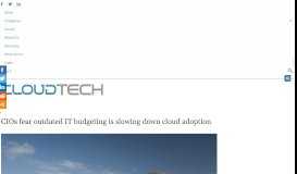 
							         CIOs fear outdated IT budgeting is slowing down cloud adoption ...								  
							    