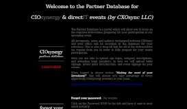
							         CIOsynergy Partner Database | Login Page								  
							    