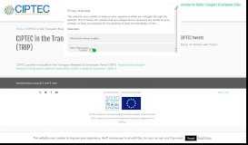 
							         CIPTEC in the Transport Research & Innovation Portal (TRIP ...								  
							    