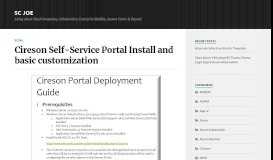 
							         Cireson Self-Service Portal Install and basic customization – SC Joe								  
							    