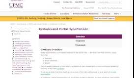 
							         Cirrhosis and Portal Hypertension Symptoms & Treatment - UPMC.com								  
							    