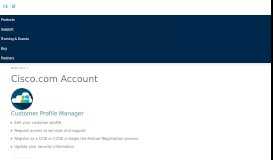 
							         Cisco Account Login - Profile Manager for Customers & Partners - Cisco								  
							    