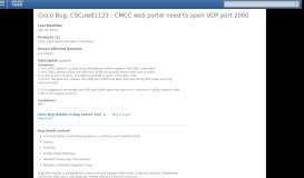 
							         Cisco Bug: CSCuw81123 - CMCC web portal need to open UDP port ...								  
							    