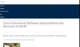 
							         Cisco Commerce Software Subscriptions and Services (CCW-R) - Cisco								  
							    