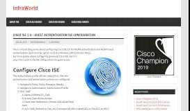 
							         Cisco ISE 2.0 - Guest authentication ISE configuration - InfraWorld ...								  
							    