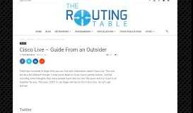 
							         Cisco Live - Guide From an Outsider - The Routing Table								  
							    