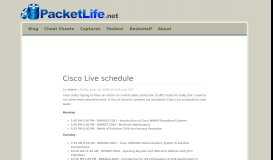 
							         Cisco Live schedule - PacketLife.net								  
							    