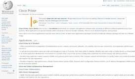 
							         Cisco Prime - Wikipedia								  
							    