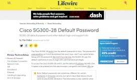 
							         Cisco SG300-28 Default Password and Other Support Info								  
							    