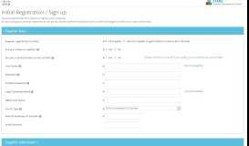 
							         Cisco Supplier Diversity Portal > Initial Registration								  
							    