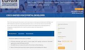 
							         Cisco Unified Voice Portal Developer - ctclc								  
							    