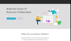 
							         Cisco Webex for Developers								  
							    