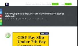 
							         CISF Payslip Salary Slip After 7th Pay Commission 2019 ...								  
							    