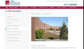 
							         CIT Library – A History - CIT Library								  
							    