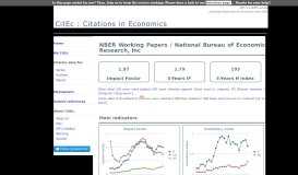 
							         Citations ranking for series: NBER Working Papers / National Bureau ...								  
							    