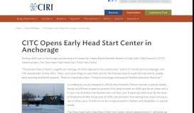
							         CITC Opens Early Head Start Center in Anchorage – CIRI								  
							    