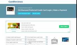 
							         Citi Diamond Preferred Credit Card Login | Make a Payment								  
							    