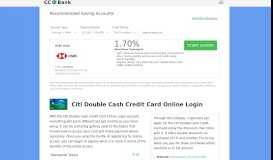 
							         Citi Double Cash Credit Card Online Login - CC Bank								  
							    