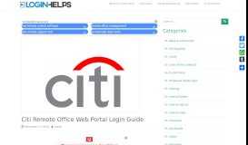 
							         Citi Remote Office Web Portal Login Guide - Loginhelps.org								  
							    