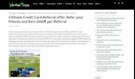 
							         Citibank Credit Card Referral offer-Refer your Friends and ...								  
							    
