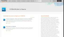 
							         CITIBANK Jobs and Vacancies in Nigeria June 2019 | MyJobMag								  
							    