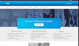 
							         CitiBusiness Online - Citigroup								  
							    